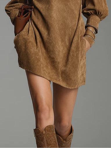 Olga | Vestido Mini de Cuello Alto Tejido