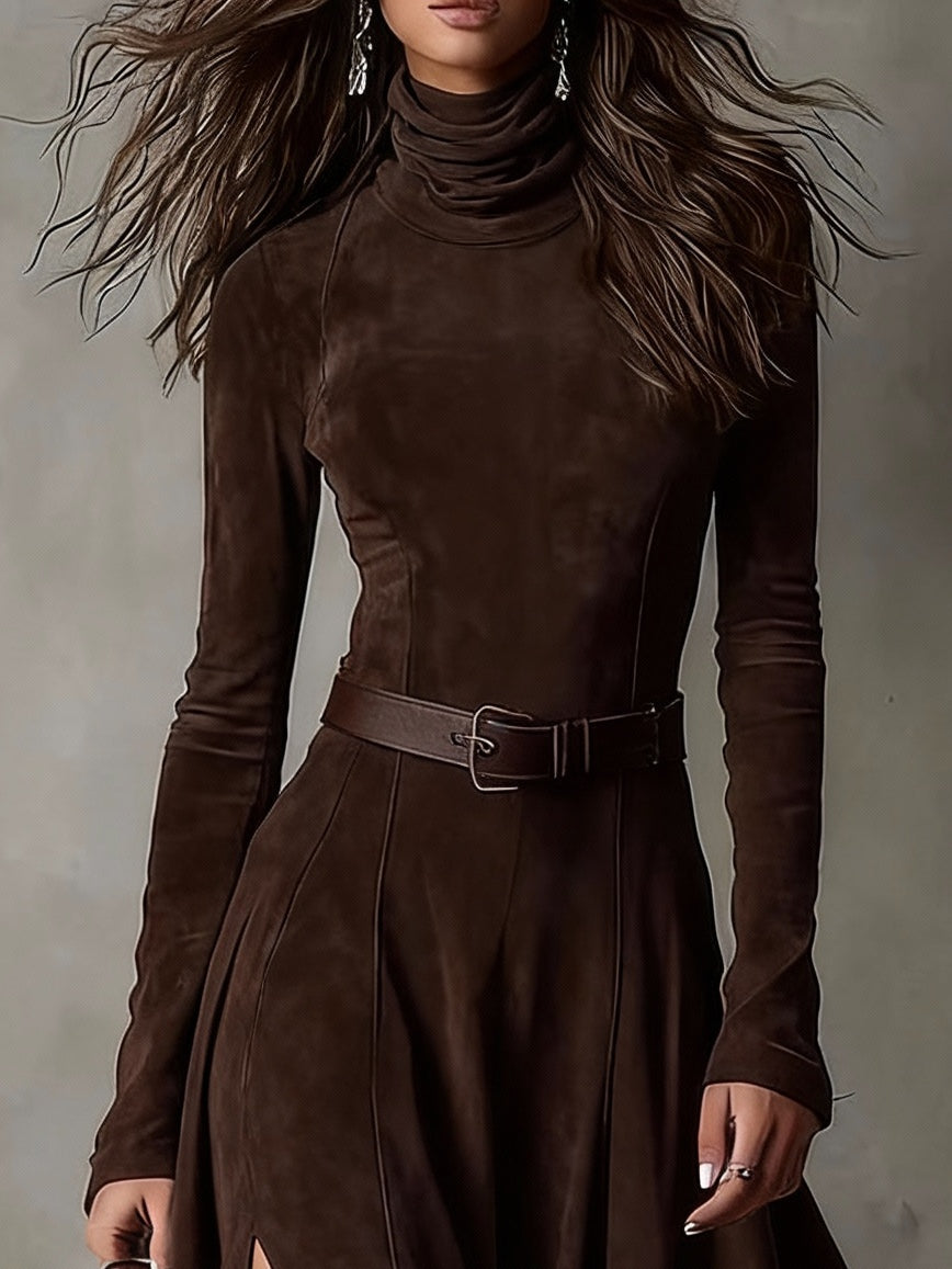 Malena | Vestido Maxi Marrón Oscuro
