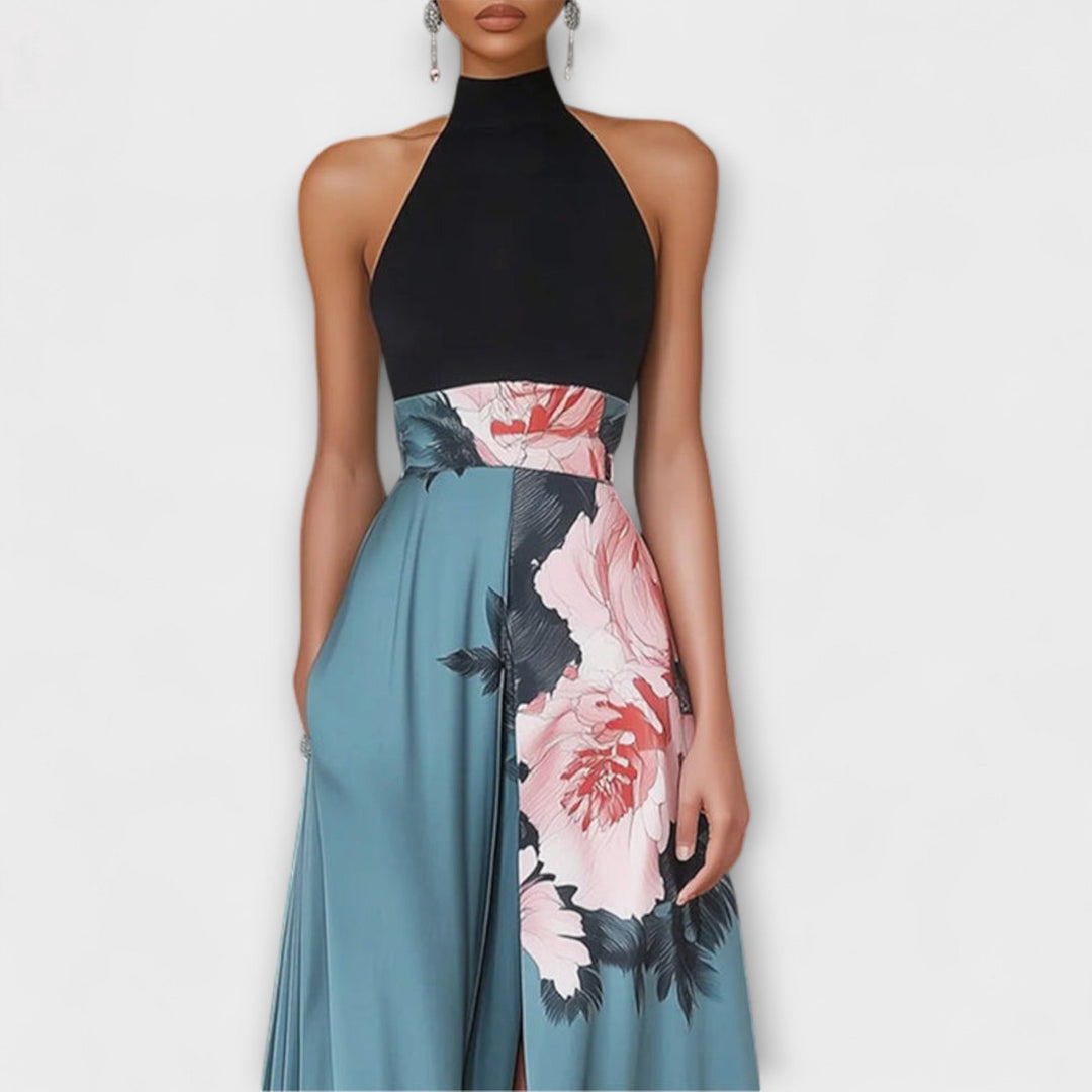 Micaela | Vestido Largo Corte A Floral