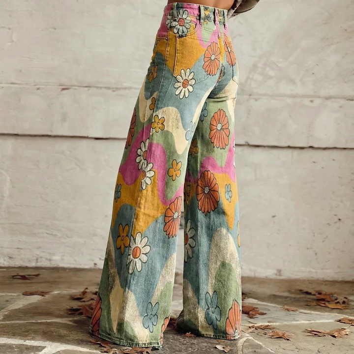 Millie | Pantalones de Impresión Floral Boho