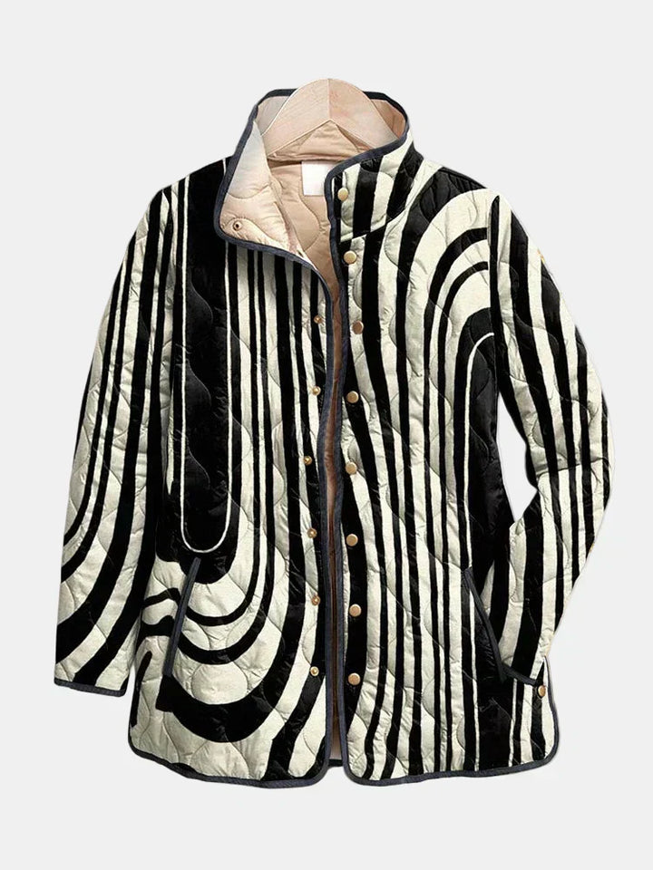 Soraya | Chaqueta Casual Acolchada con Diseño Geométrico Abstracto
