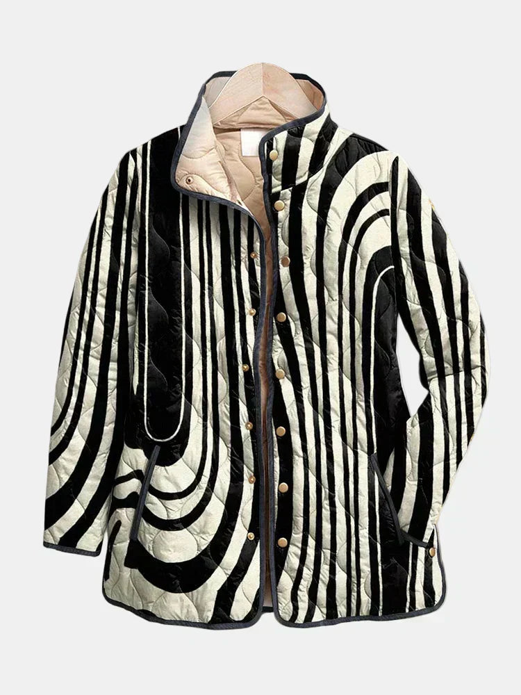 Gala | Campera Acolchada con Diseño Geométrico Abstracto