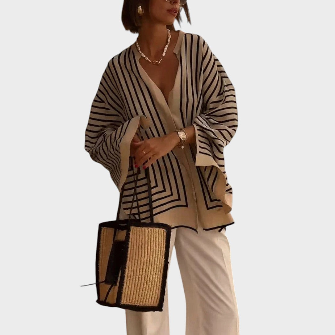 Yamila | Blusa a Rayas Fluida