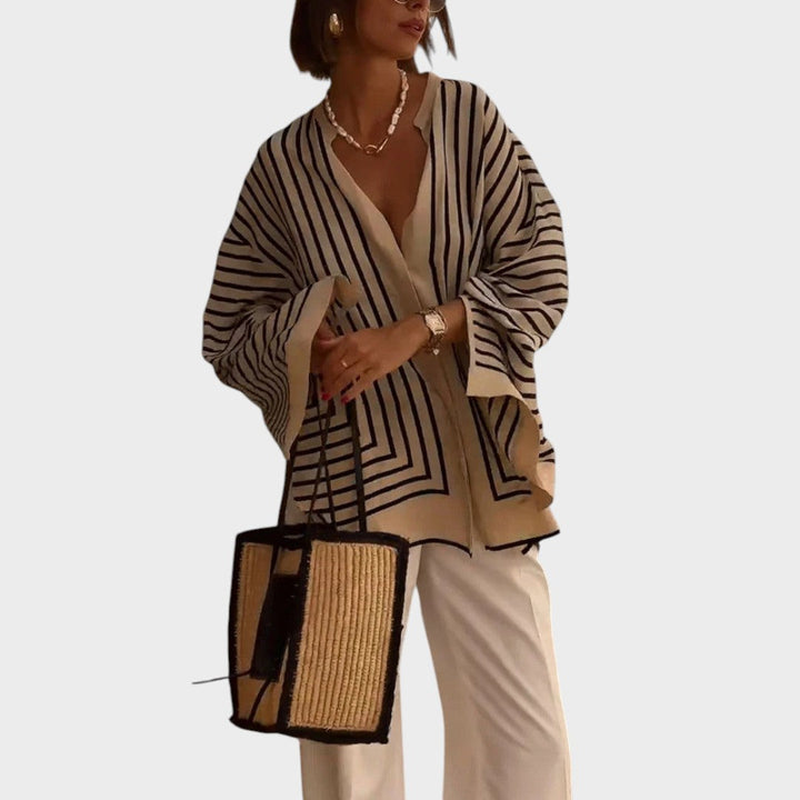 Yamila | Blusa a Rayas Fluida