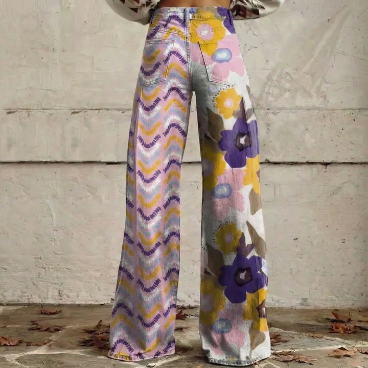 Valeria | Pantalones Anchos de Estampado Boho