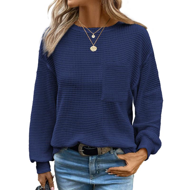 Liora | Blusa de Cuello Redondo Oversized de Manga Larga y Confortable