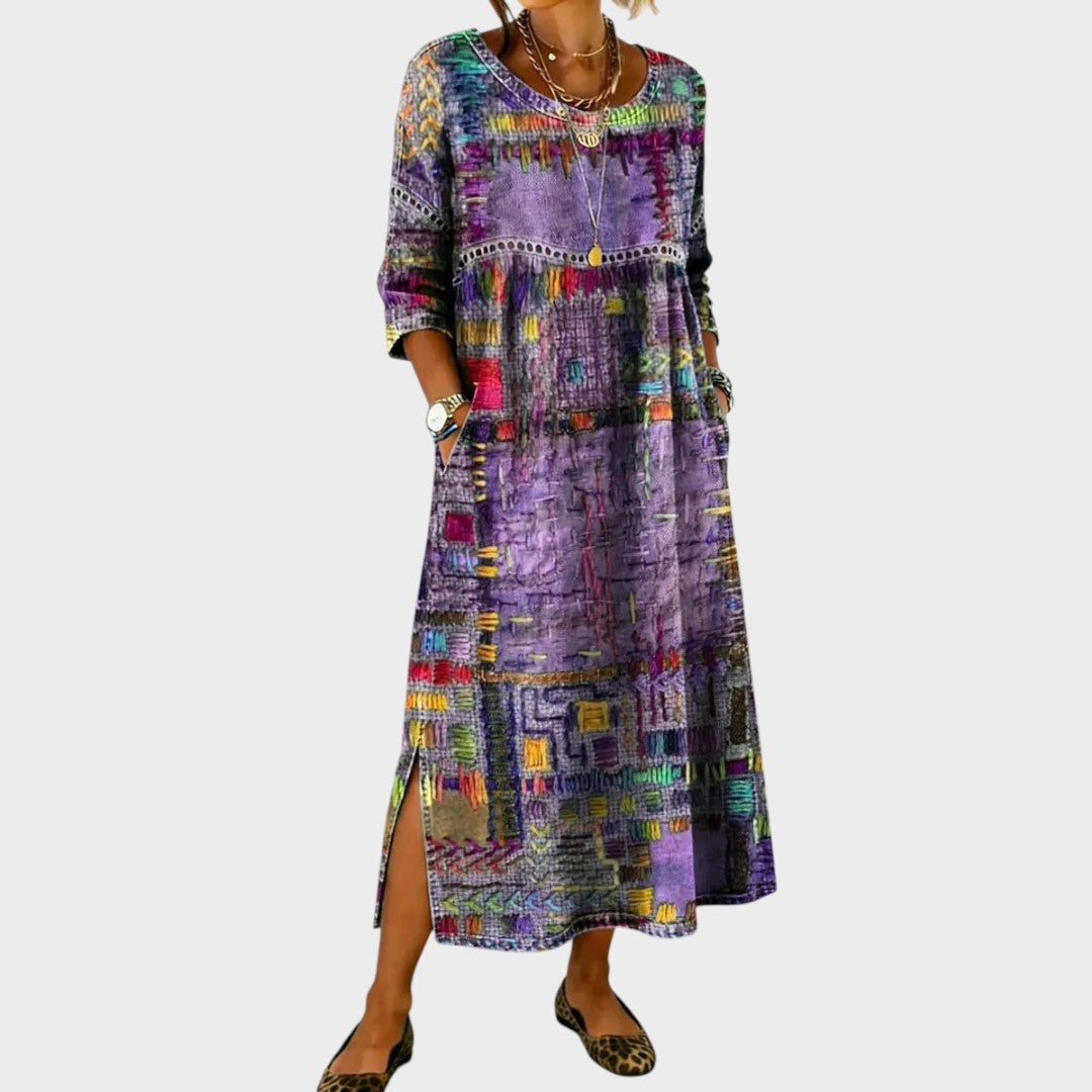 Fátima | Vestido Maxi Boho Estampado