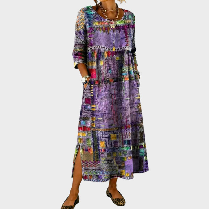 Fátima | Vestido Maxi Boho Estampado