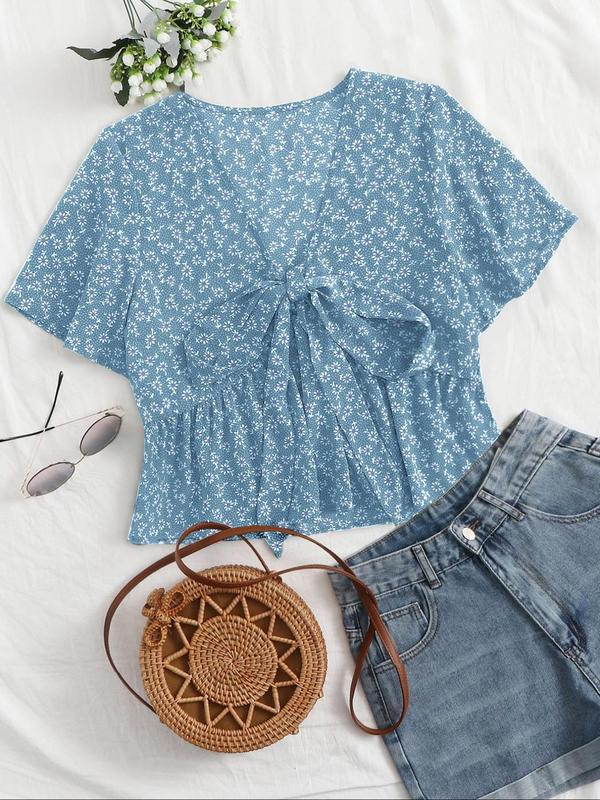 Top Flowy de Verano Casual Althea con Escote en V – Top Veraniego Elegante y Fresco