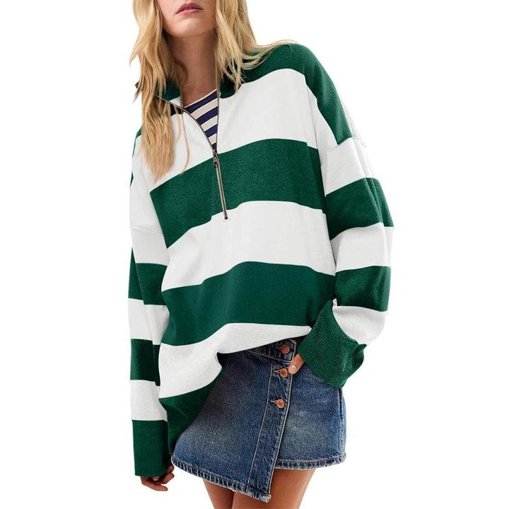 Autumn | Suéter de Cuello Alto Oversized Estiloso con Detalle de Media Cremallera