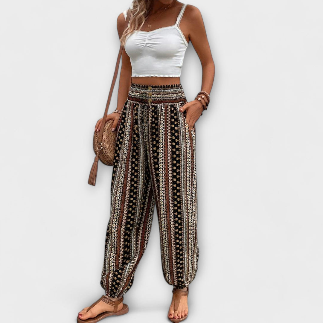 Lourdes | Pantalón con Estampado Étnico