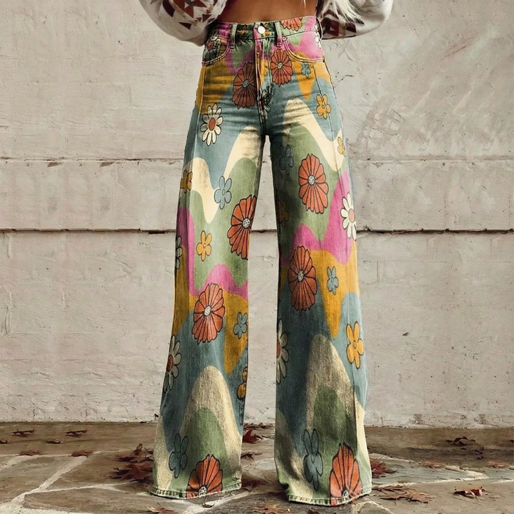 Millie | Pantalones de Impresión Floral Boho