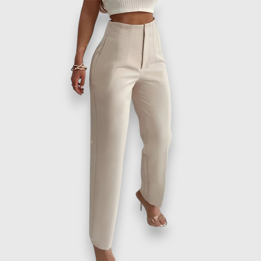 Cristina | Pantalón de Tiro Alto y Pierna Recta