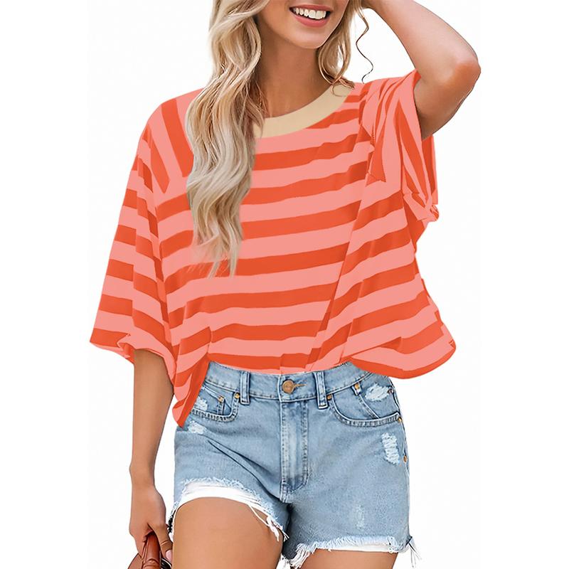 Maosie | Top de Verano de Cuello Redondo Holgado y a la Moda