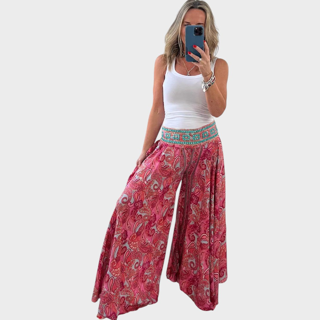 Jacinta | Pantalón Boho de Pierna Ancha