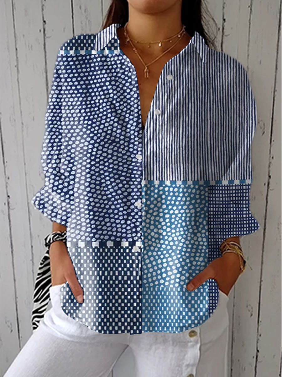 Melita | Blusa de Parchwork Oceánico