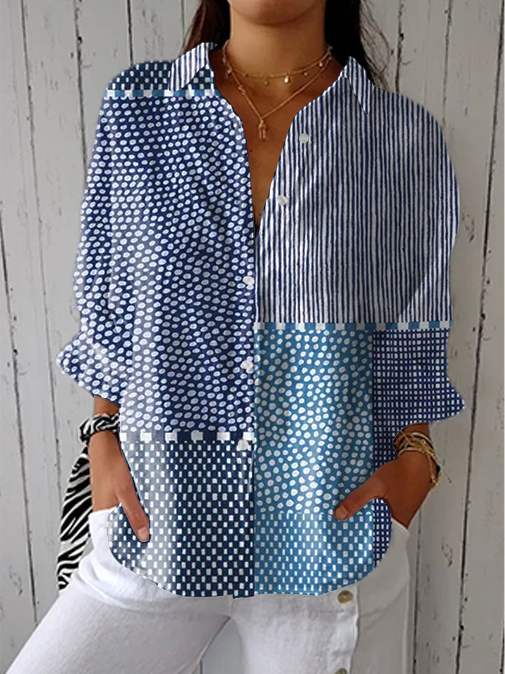 Melita | Blusa de Parchwork Oceánico