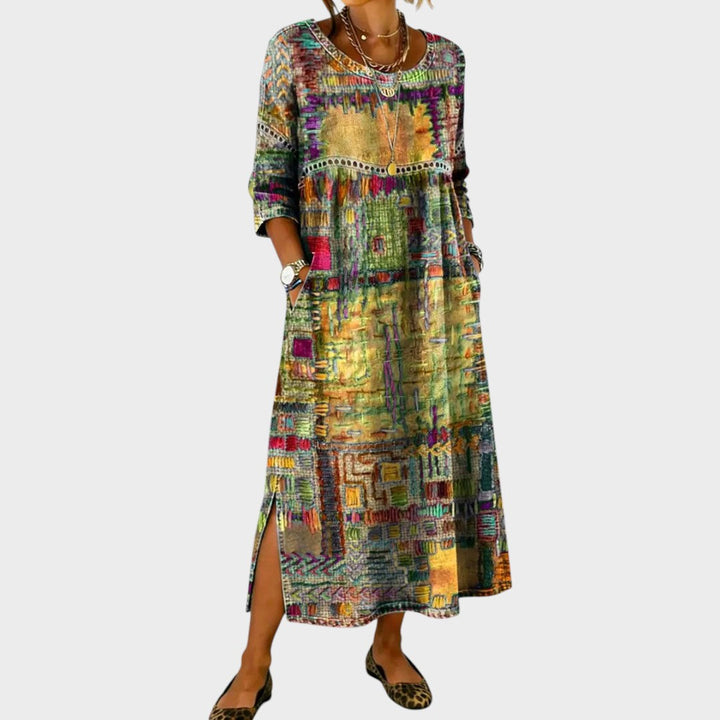 Fátima | Vestido Maxi Boho Estampado