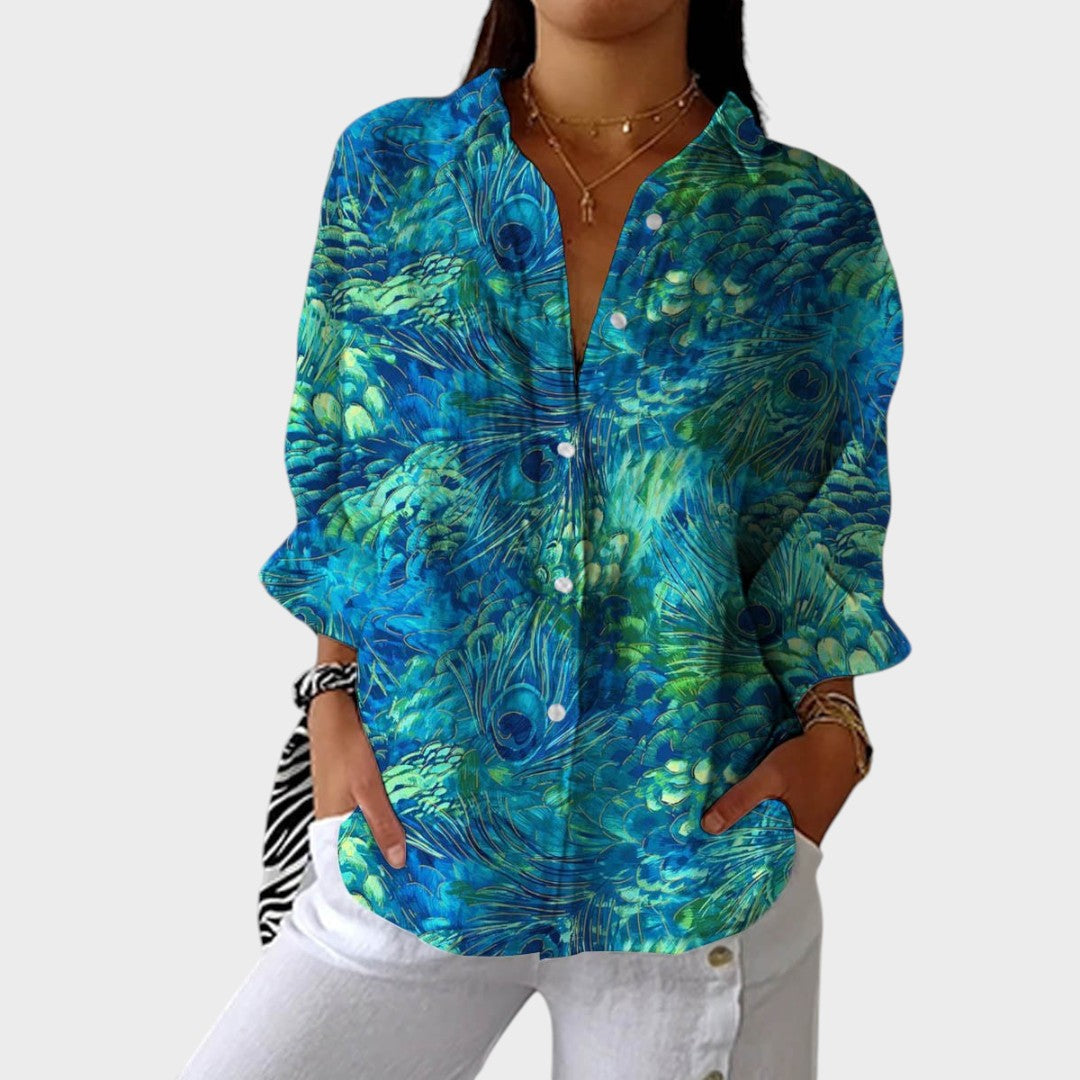 Patricia | Blusa Camisera Estampada