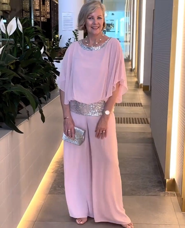 Conjunto Elegante Nessa | Top Relajado y Pantalones de Pierna Ancha