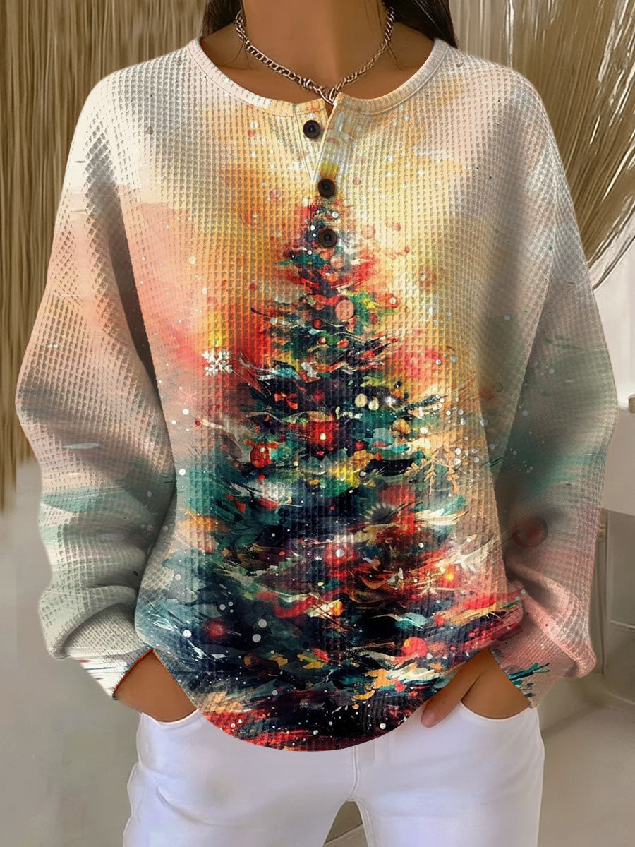 Vanesa | Suéter con Botones y Diseño Navideño