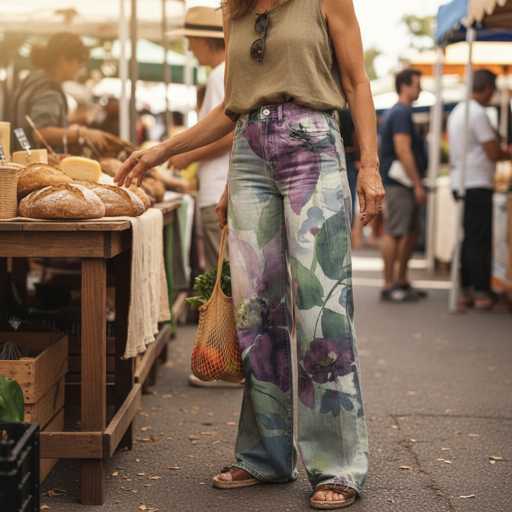 Noemi | Pantalones Boho de Cintura Alta