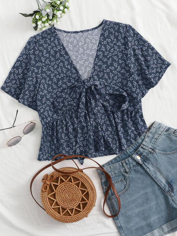 Top Flowy de Verano Casual Althea con Escote en V – Top Veraniego Elegante y Fresco