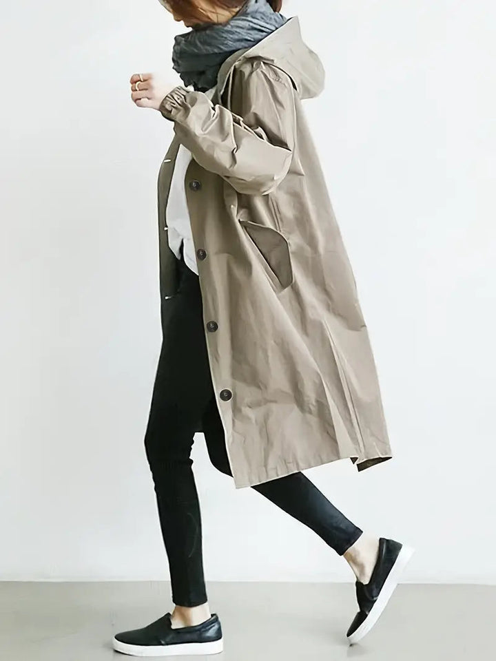 Lena | Chaqueta de lluvia con capucha impermeable para mujeres