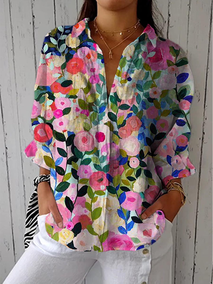 Cynthia | Blusa de Lienzo Bloom