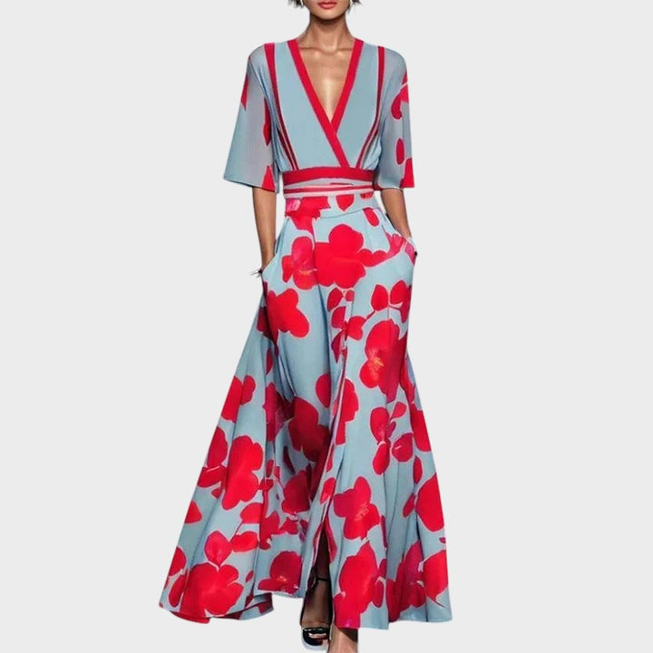 Florencia | Vestido Floral con Escote en V