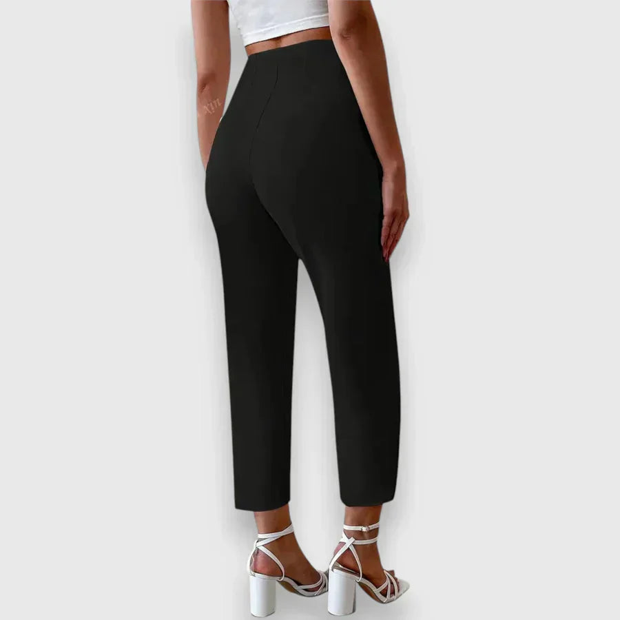 Cristina | Pantalón de Tiro Alto y Pierna Recta