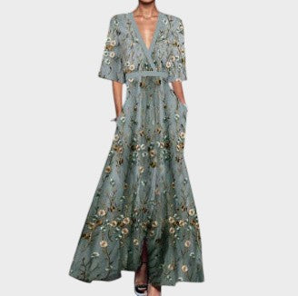 Filomena | Vestido Floral con Escote en V