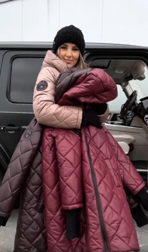 Bogna | Abrigo de invierno elegante acolchado con capucha