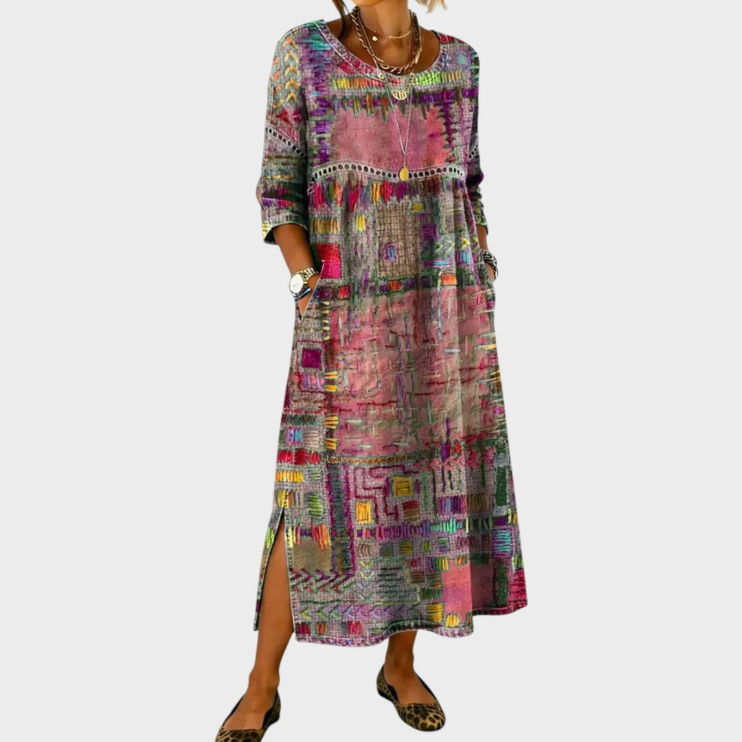 Fátima | Vestido Maxi Boho Estampado