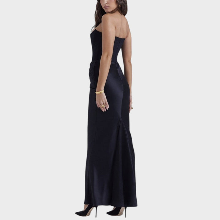 Ámbar | Vestido de Satén con Top Incorporado