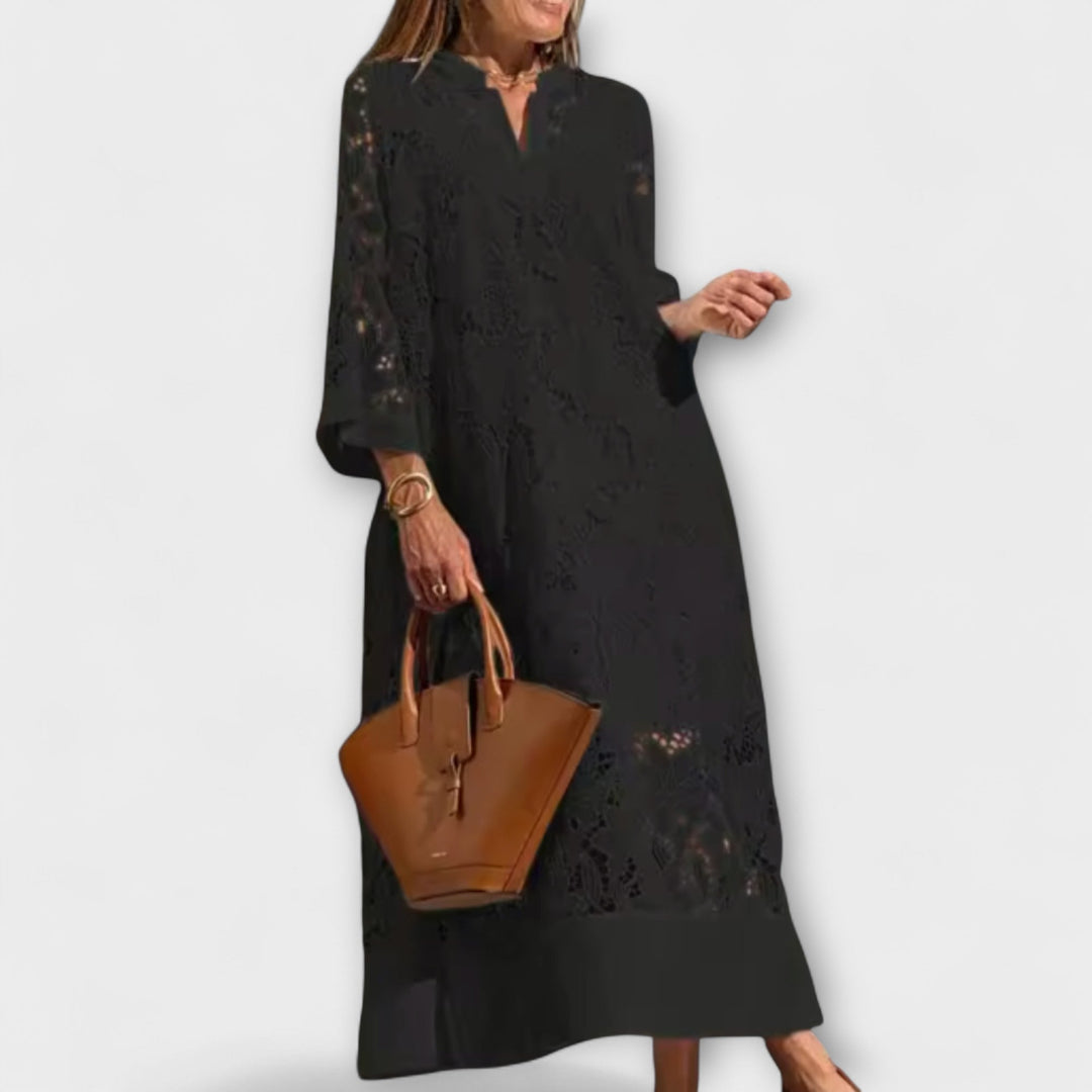 Dalia | Vestido Bordado con Dalias