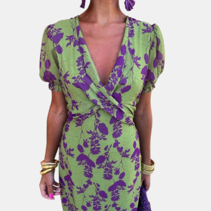 Giselle | Vestido Midi Floral con Vuelo