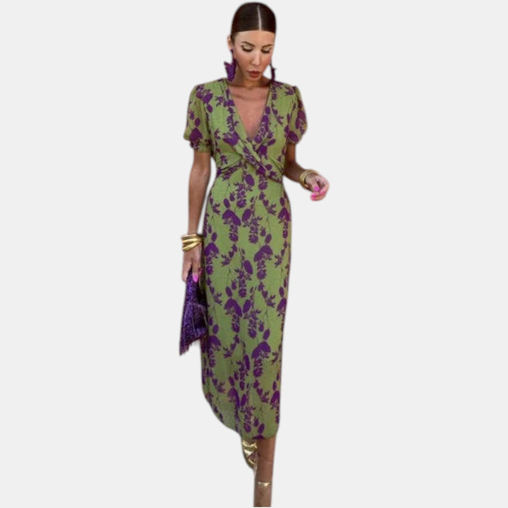 Giselle | Vestido Midi Floral con Vuelo