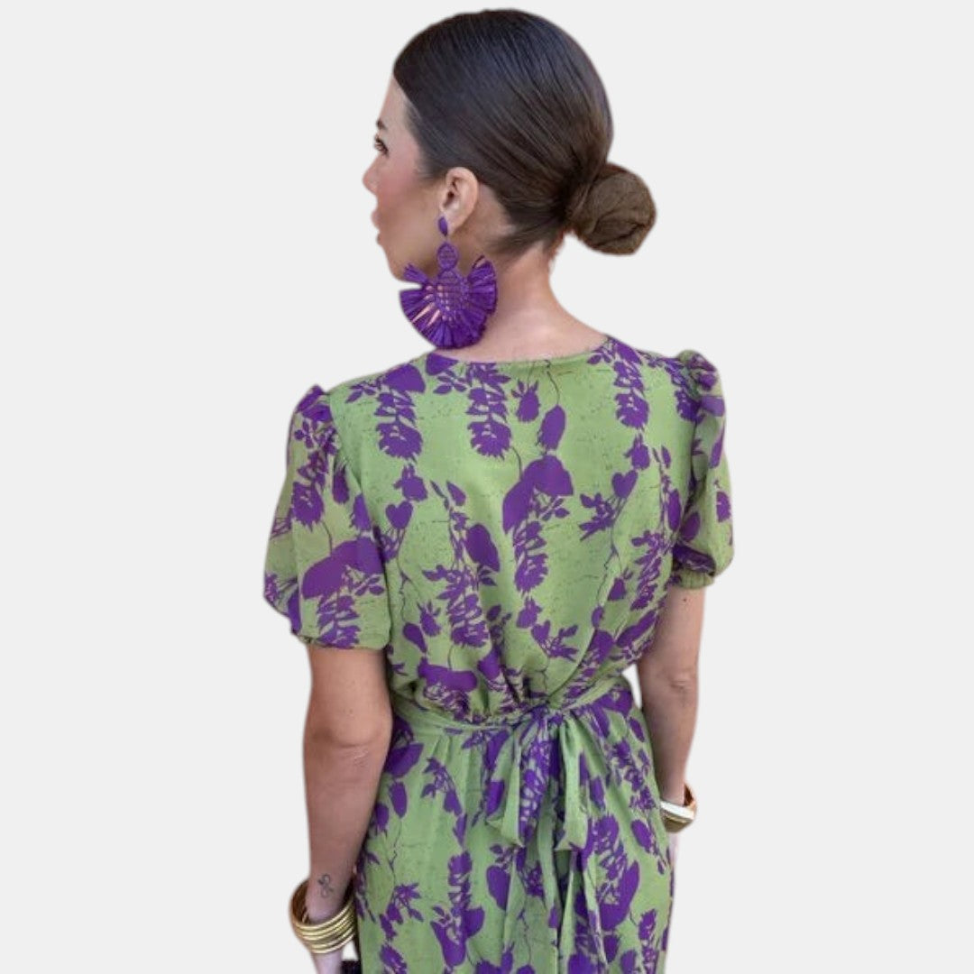 Giselle | Vestido Midi Floral con Vuelo
