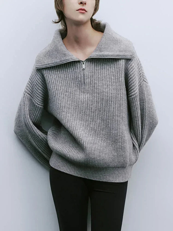 Elodie | Suéter Comfy de Media Cremallera