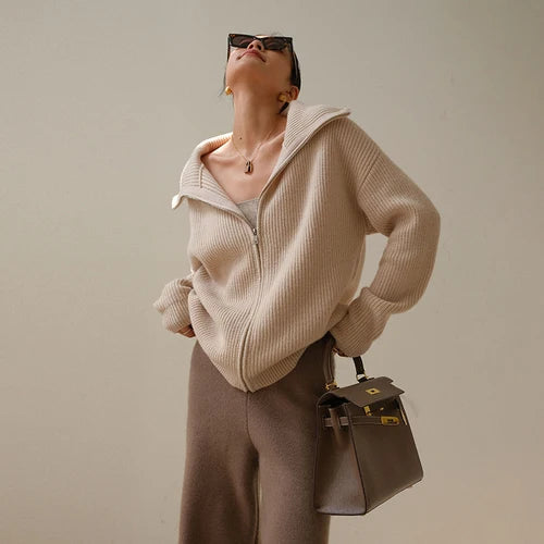 Elodie | Suéter Comfy de Media Cremallera