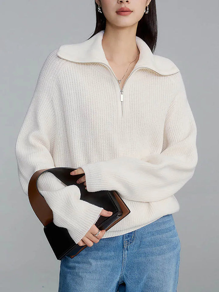 Elodie | Suéter Comfy de Media Cremallera
