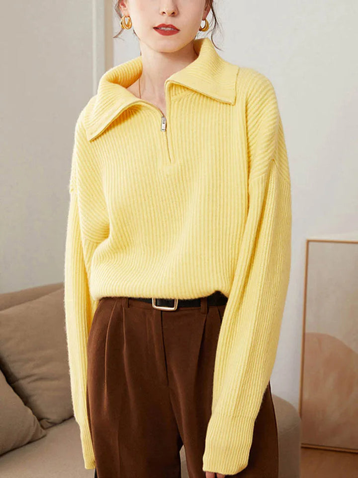 Elodie | Suéter Comfy de Media Cremallera