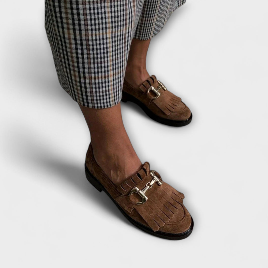 Fleur | Mocasines marrones con punta redonda