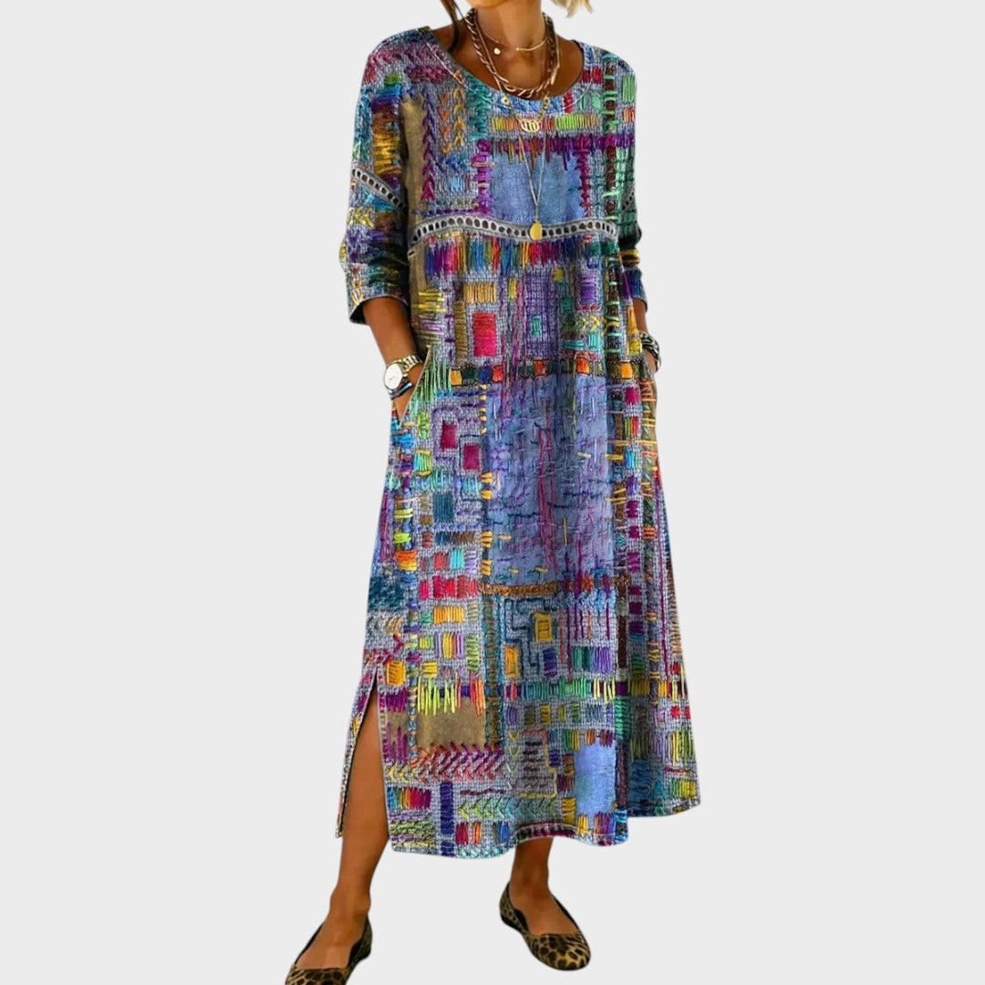 Fátima | Vestido Maxi Boho Estampado