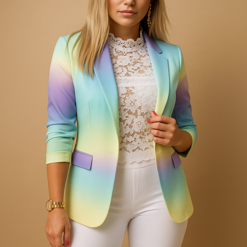 Neda | Blazer con Estampado y Solapa