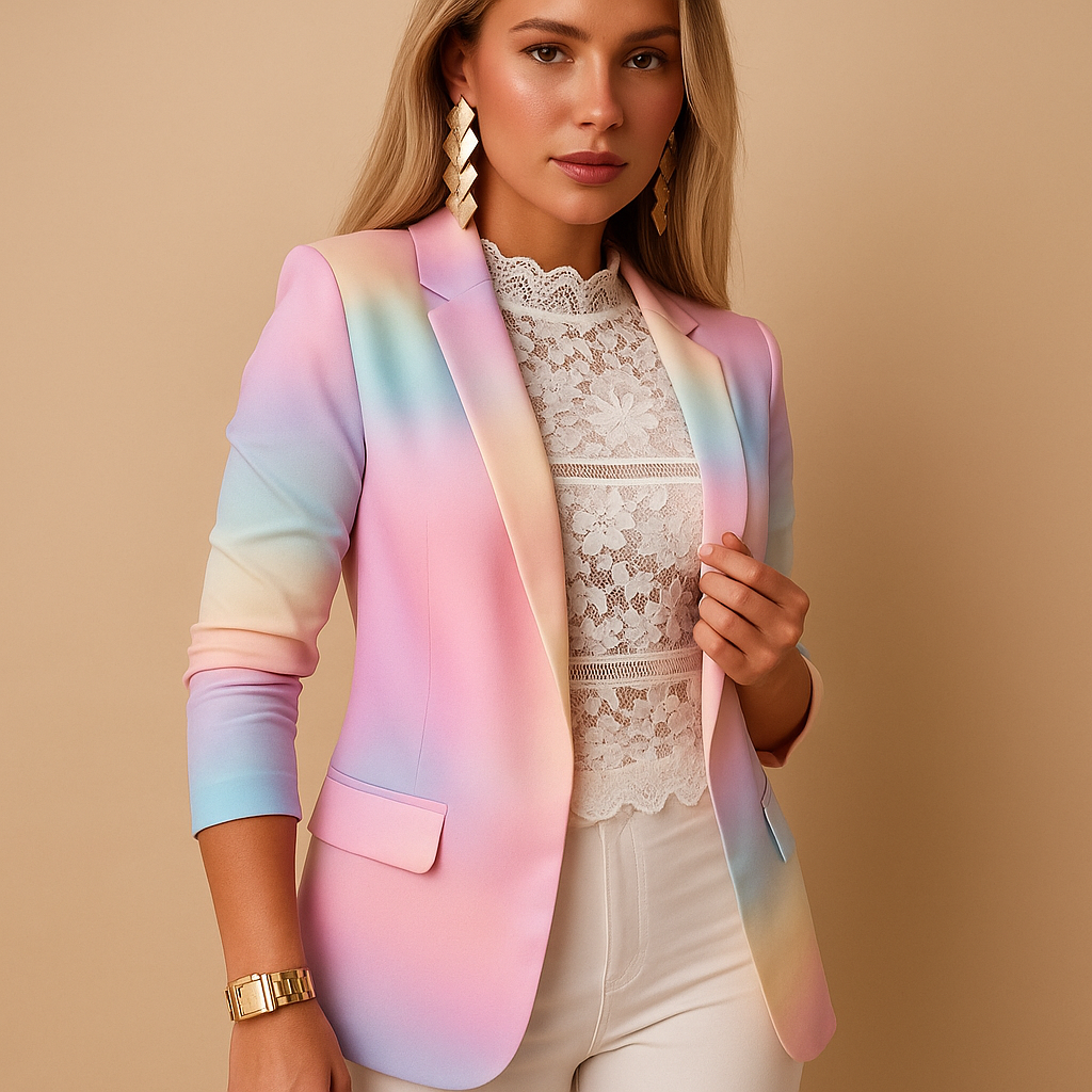 Neda | Blazer con Estampado y Solapa