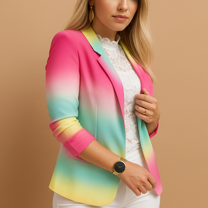 Neda | Blazer con Estampado y Solapa