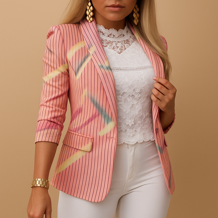 Neda | Blazer con Estampado y Solapa