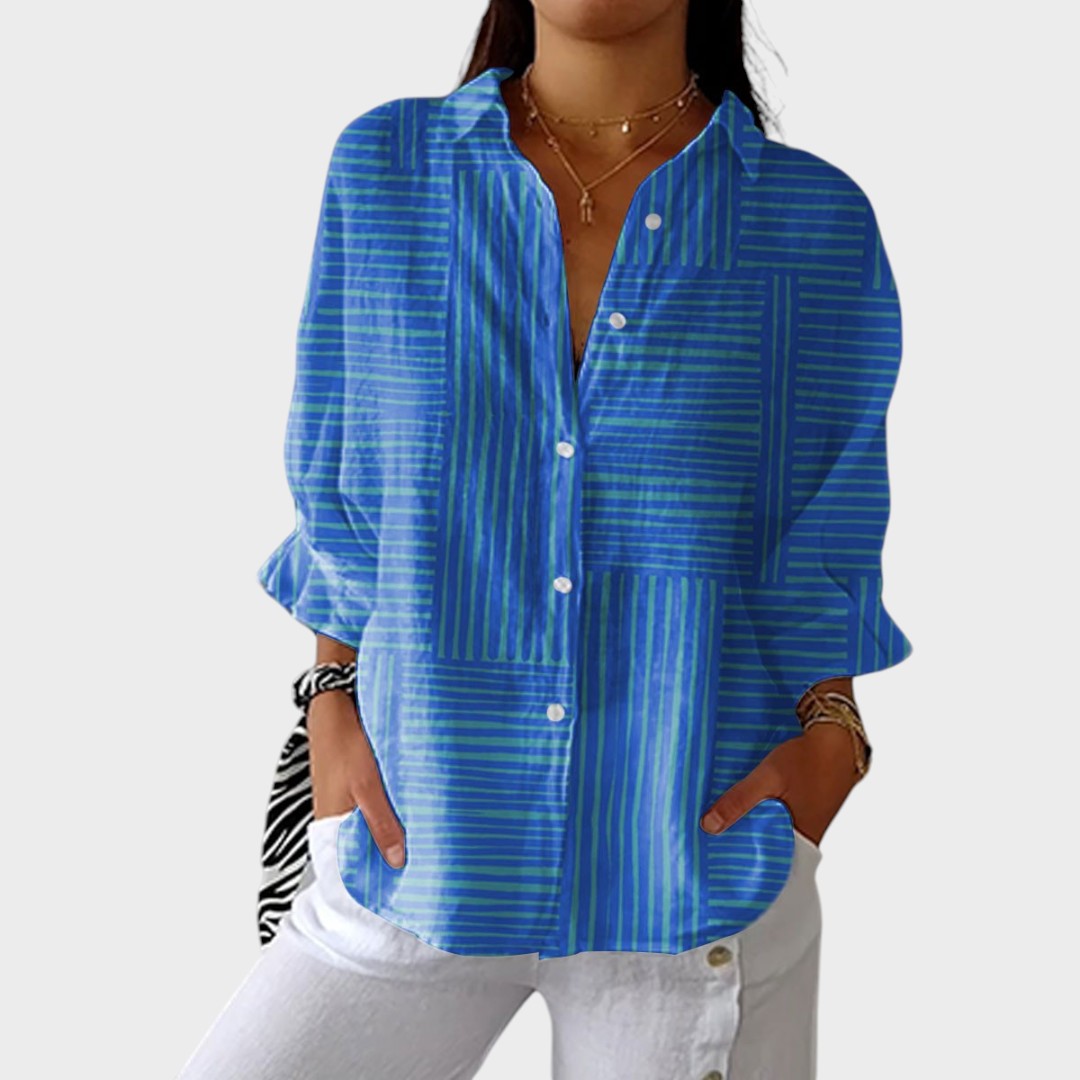 Alicia | Blusa Camisera Estampada
